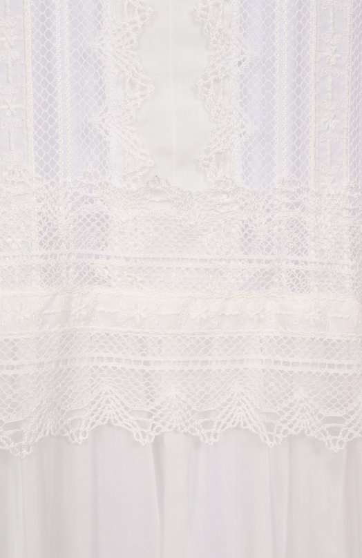 Платье из хлопка и шелка Ermanno Scervino D464Q620RUQ Белый  D464Q620RUQ Фото 6