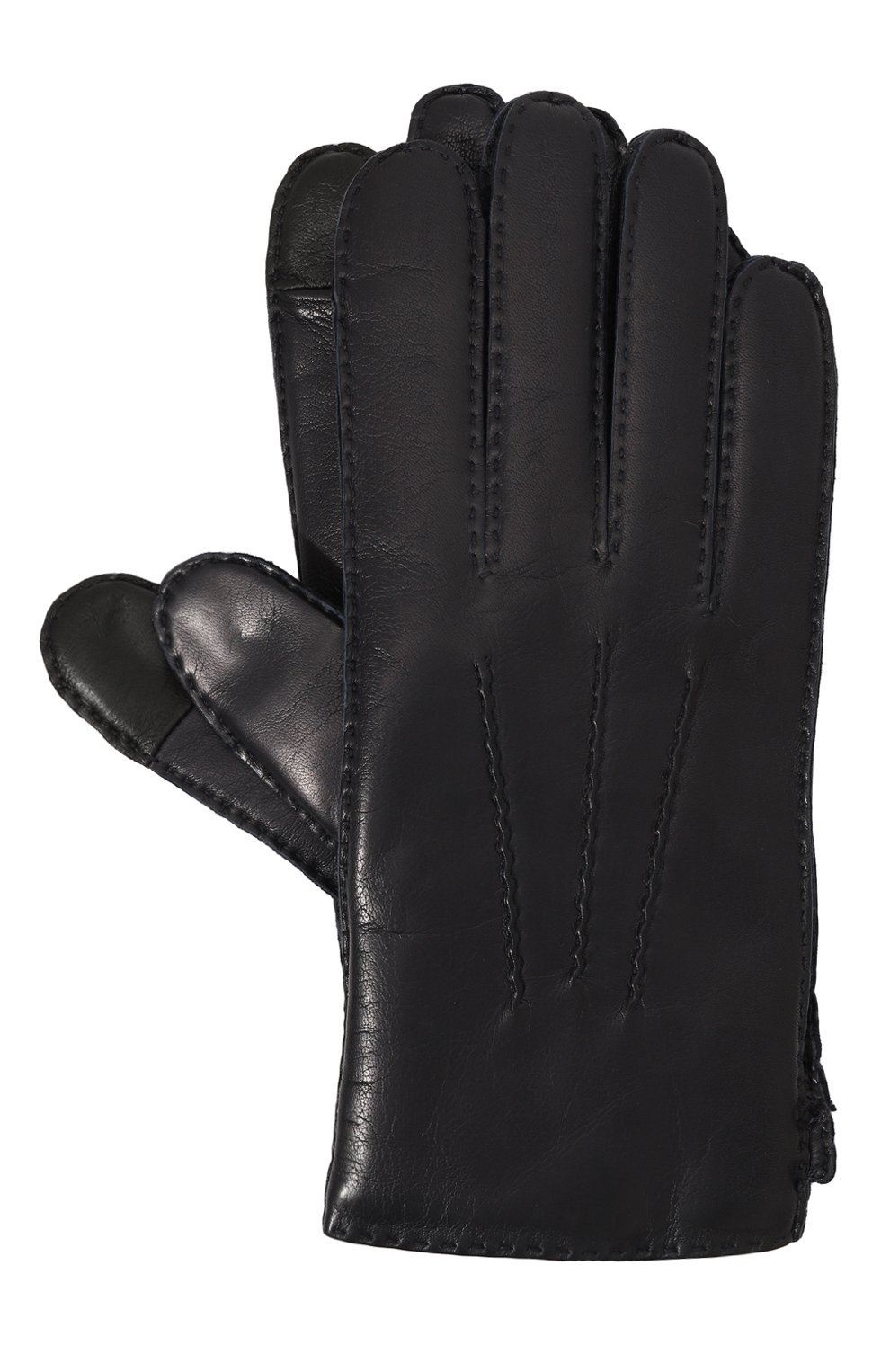 Кожаные перчатки arthur AGNELLE темно-синего цвета по цене 19050 руб., арт. ARTHUR/C100, фото 1 Кожаные перчатки arthur AGNELLE, арт. ARTHUR/C100, фото 1