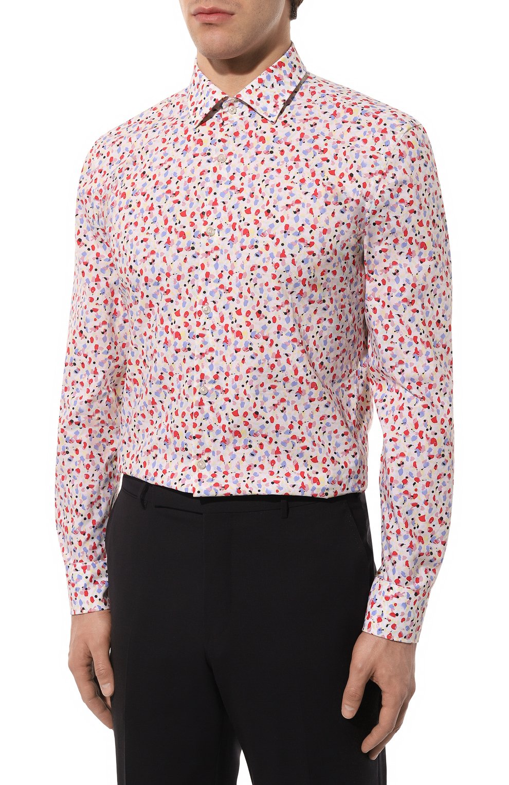 Хлопковая сорочка HUGO разноцветного цвета по цене 8870 руб., арт. 50490098, фото 4 Хлопковая сорочка HUGO, арт. 50490098, фото 4