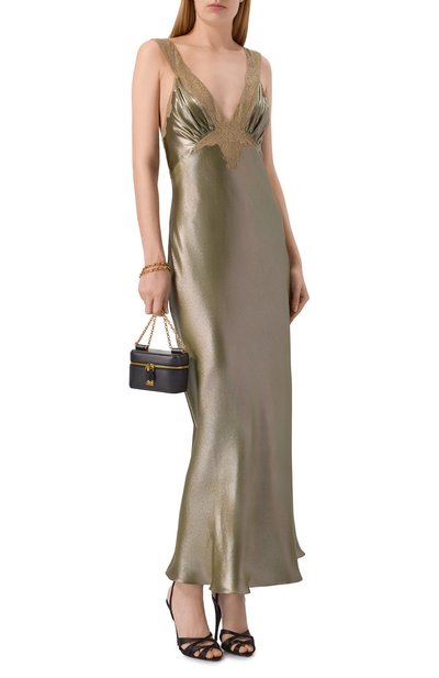 Шелковое платье SAINT LAURENT, арт. 795661/Y3G88, фото 2