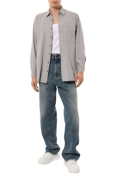 Хлопковая рубашка BARBED серого цвета по цене 21050 руб., арт. CAM1, фото 2 Хлопковая рубашка BARBED, арт. CAM1, фото 2