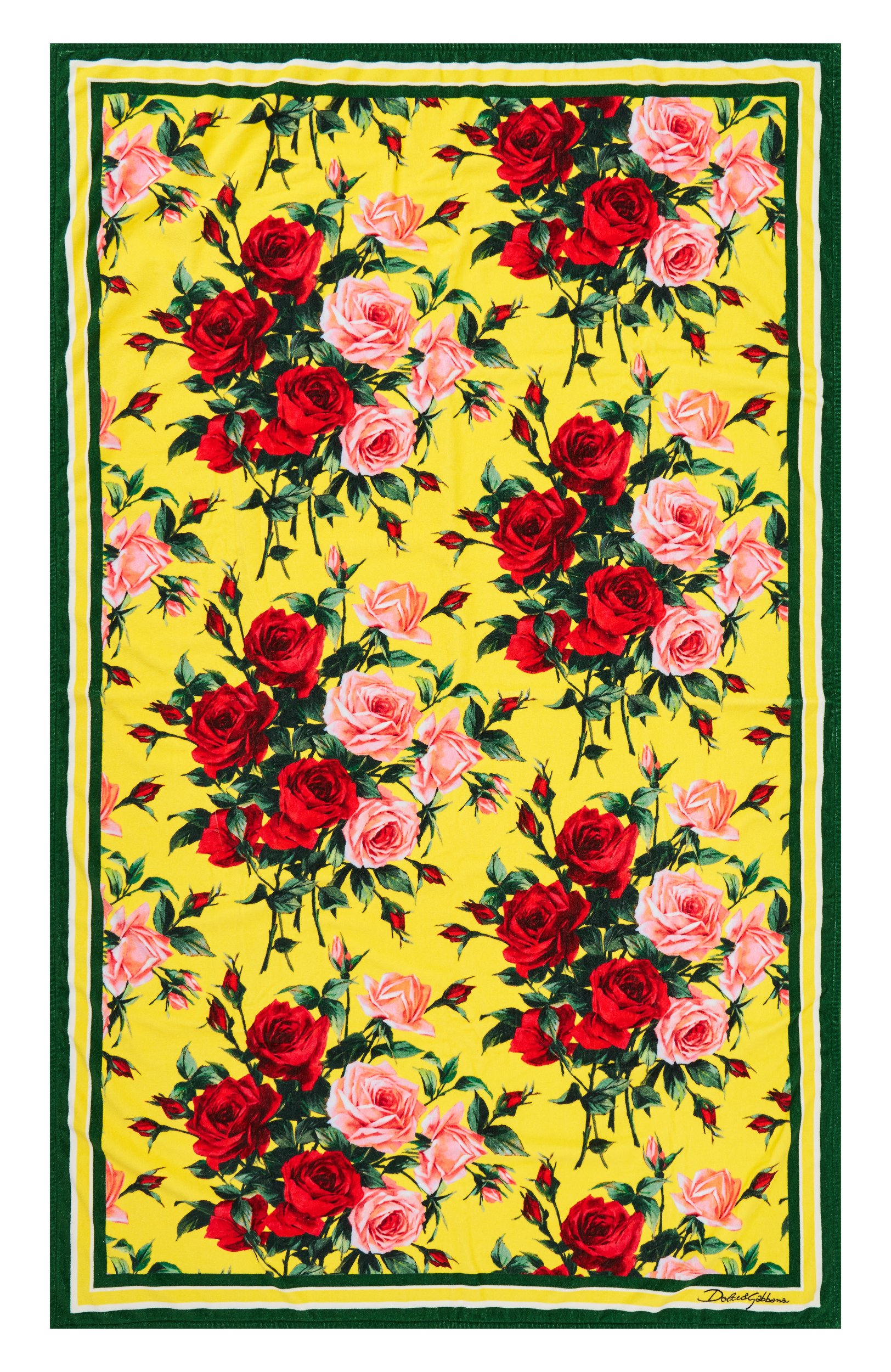 Хлопковое полотенце DOLCE & GABBANA желтого цвета по цене 81850 руб., арт. 05A03J/0N05E, фото 1 Хлопковое полотенце DOLCE & GABBANA, арт. 05A03J/0N05E, фото 1