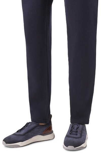 Кроссовки innova из нубука SANTONI темно-синего цвета по цене 79950 руб., арт. MBIG22032BGRT0PQ, фото 3 Кроссовки innova из нубука SANTONI, арт. MBIG22032BGRT0PQ, фото 3