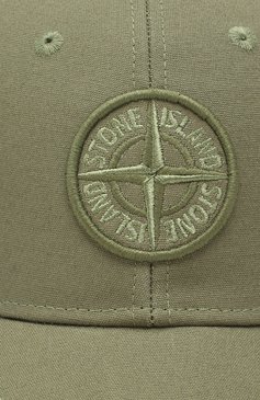 Мужская хло�пковая бейсболка STONE ISLAND хаки цвета, арт. 721599168 | Фото 3 (Материал: Хлопок, Текстиль; Нос: Не проставлено)