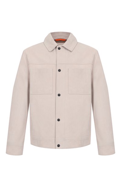 Мужская замшевая куртка-рубашка BOSS ORANGE, арт. 50537118