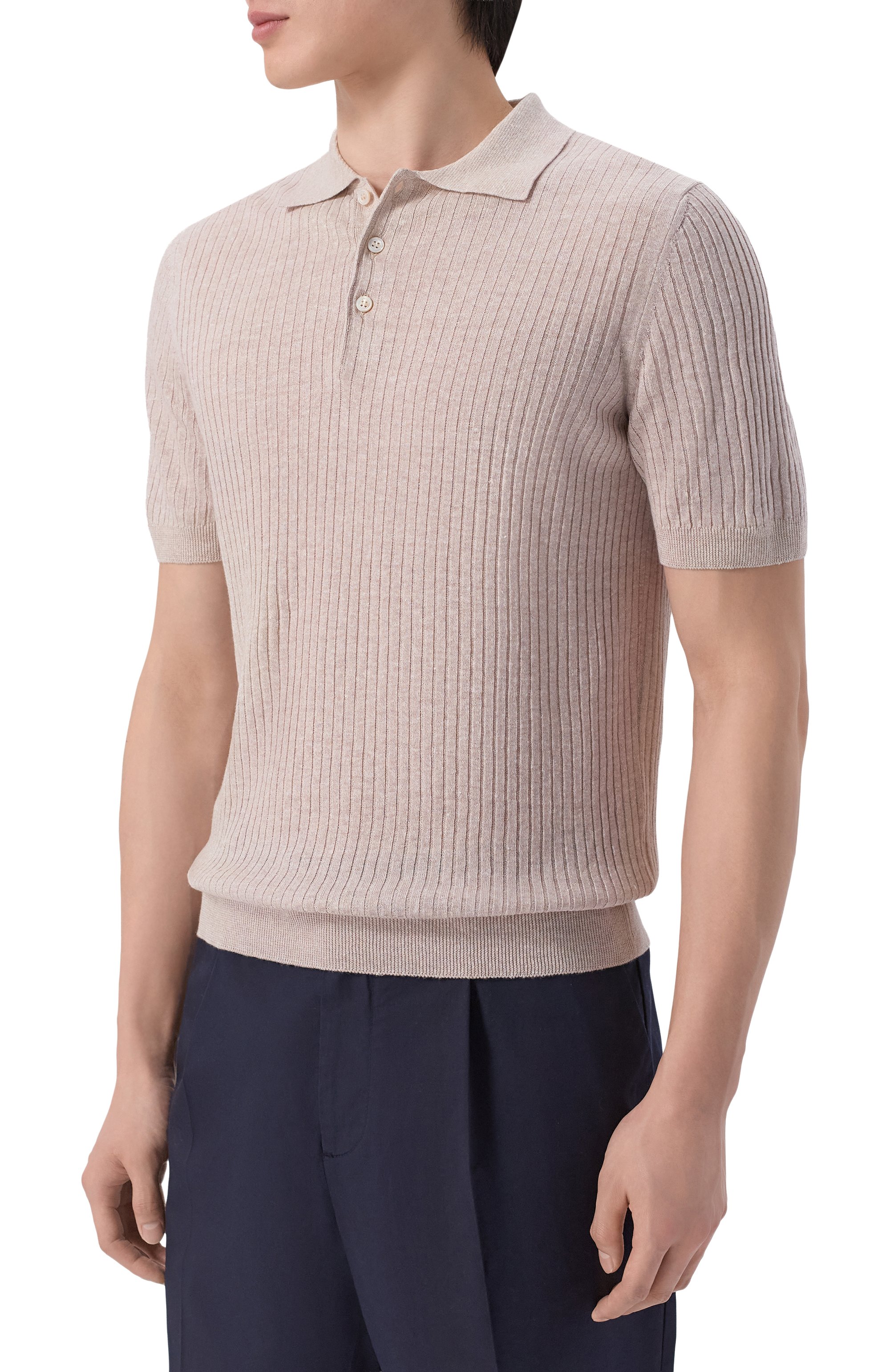 Поло изо льна и хлопка GRAN SASSO, арт. 57118/18641, фото 3