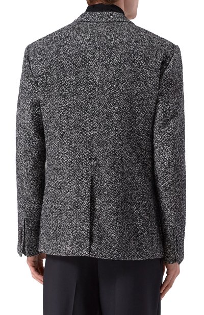 Шерстяной пиджак DOLCE & GABBANA темно-серого цвета по цене 371500 руб., арт. G2NZ2T/FCZAH, фото 4 Шерстяной пиджак DOLCE & GABBANA, арт. G2NZ2T/FCZAH, фото 4