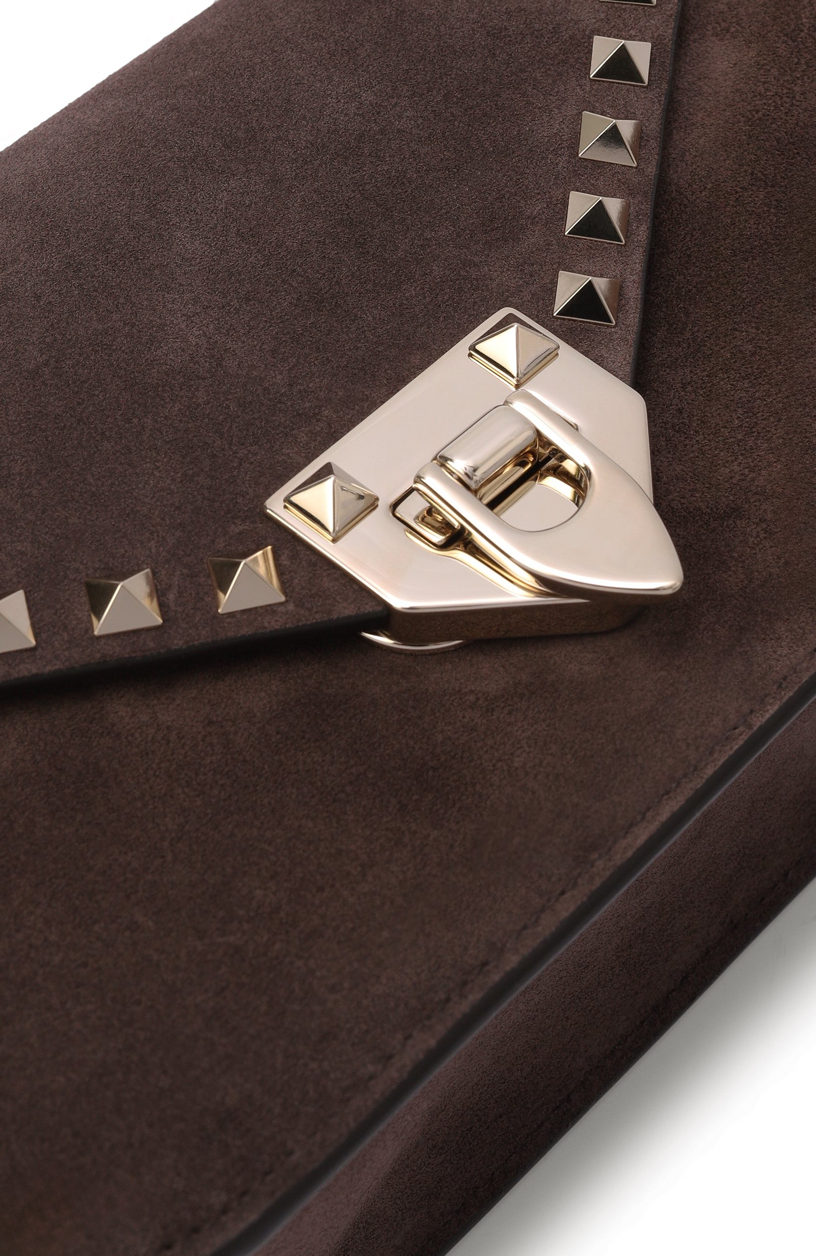Сумка rockstud small VALENTINO темно-коричневого цвета по цене 193000 руб., арт. 9W2B0T76/KQQ, фото 6 Сумка rockstud small VALENTINO, арт. 9W2B0T76/KQQ, фото 6