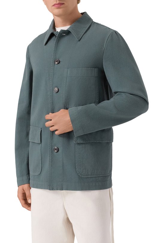 Хлопковая куртка Dries Van Noten 020448-2043-506 Серый  020448-2043-506 Фото 3