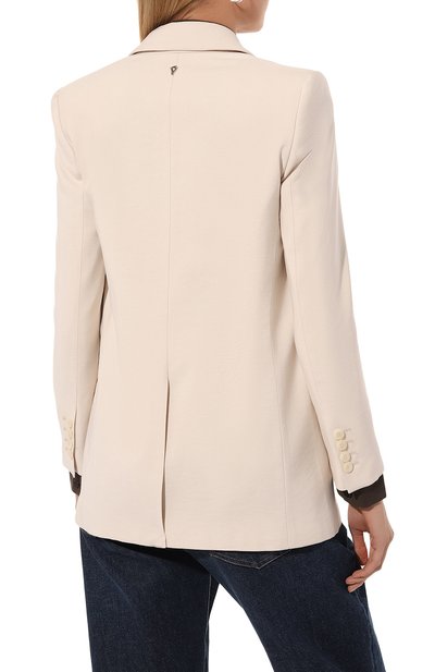 Жакет из вискозы DONDUP кремового цвета по цене 85000 руб., арт. DJ563/IF0036D/XXX, фото 4 Жакет из вискозы DONDUP, арт. DJ563/IF0036D/XXX, фото 4