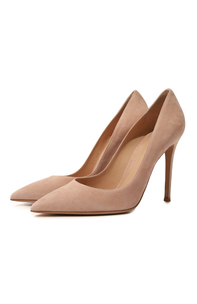 Женские замшевые туфли gianvito 105 GIANVITO ROSSI бежевого цвета, арт. G28470.15RIC.CAMPEAH | Фото 1 (Подошва: Плоская; Каблук тип: Шпилька; Материал внешний: Замша, Натуральная кожа; Материал внутренний: Натуральная кожа; Каблук высота: Высокий; Региональные ограничения белый список (Axapta Mercury): Не проставлено)