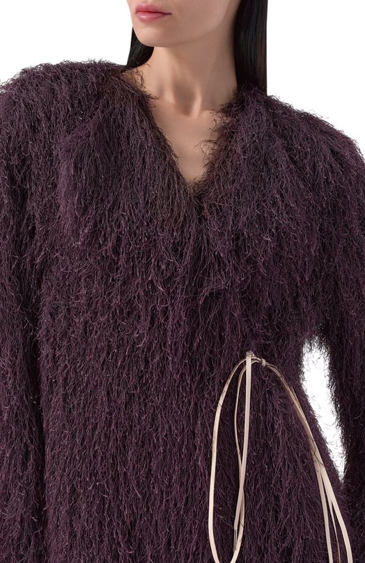 Полупальто Dries Van Noten 010263/3038 Фиолетовый  010263/3038 Фото 5
