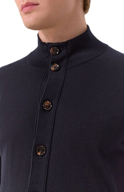 Хлопковый кардиган MOORER темно-синего цвета по цене 166000 руб., арт. STERLING, фото 5 Хлопковый кардиган MOORER, арт. STERLING, фото 5