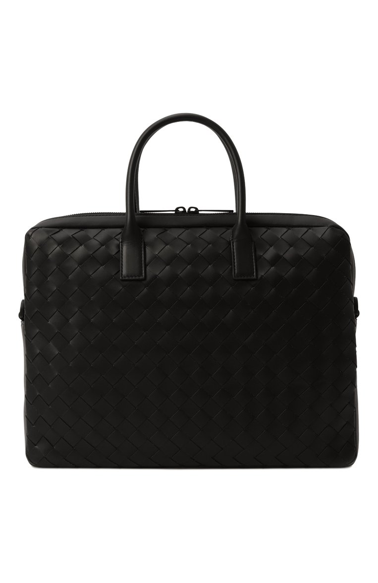 Мужская портфель BOTTEGA VENETA черного цвета, арт. 601065/V3US2 | Фото 6 (Размер: large; Драгоценные камни: Проставлено; Материал сплава: Проставлен�о; Материал: Натуральная кожа; Ремень/цепочка: На ремешке; Сумки-технические: Портфели)