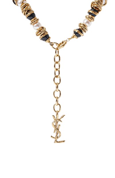 Колье SAINT LAURENT золотого цвета по цене 266000 руб., арт. 854030/Y1591, фото 4 Колье SAINT LAURENT, арт. 854030/Y1591, фото 4