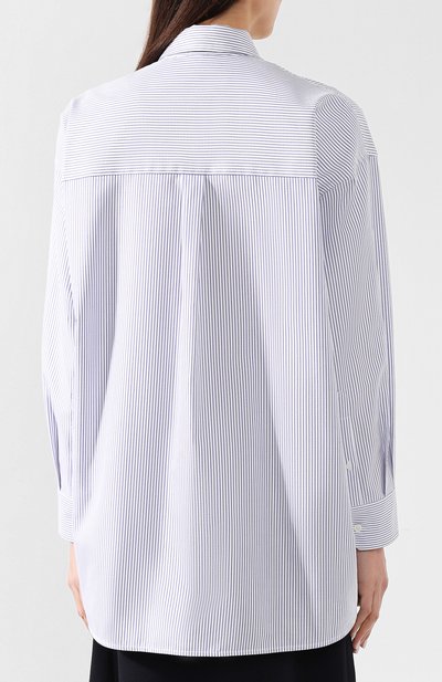Хлопковая рубашка VICTORIA BECKHAM, арт. SH 0VR 1734B PSS19 0XF0RD STRIPE, фото 4