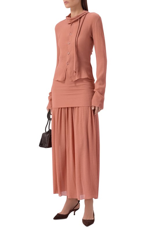 Замшевые туфли Bow Tie 50 Aquazzura DENMIDP2-SUE-ESP Коричневый  DENMIDP2-SUE-ESP Фото 3