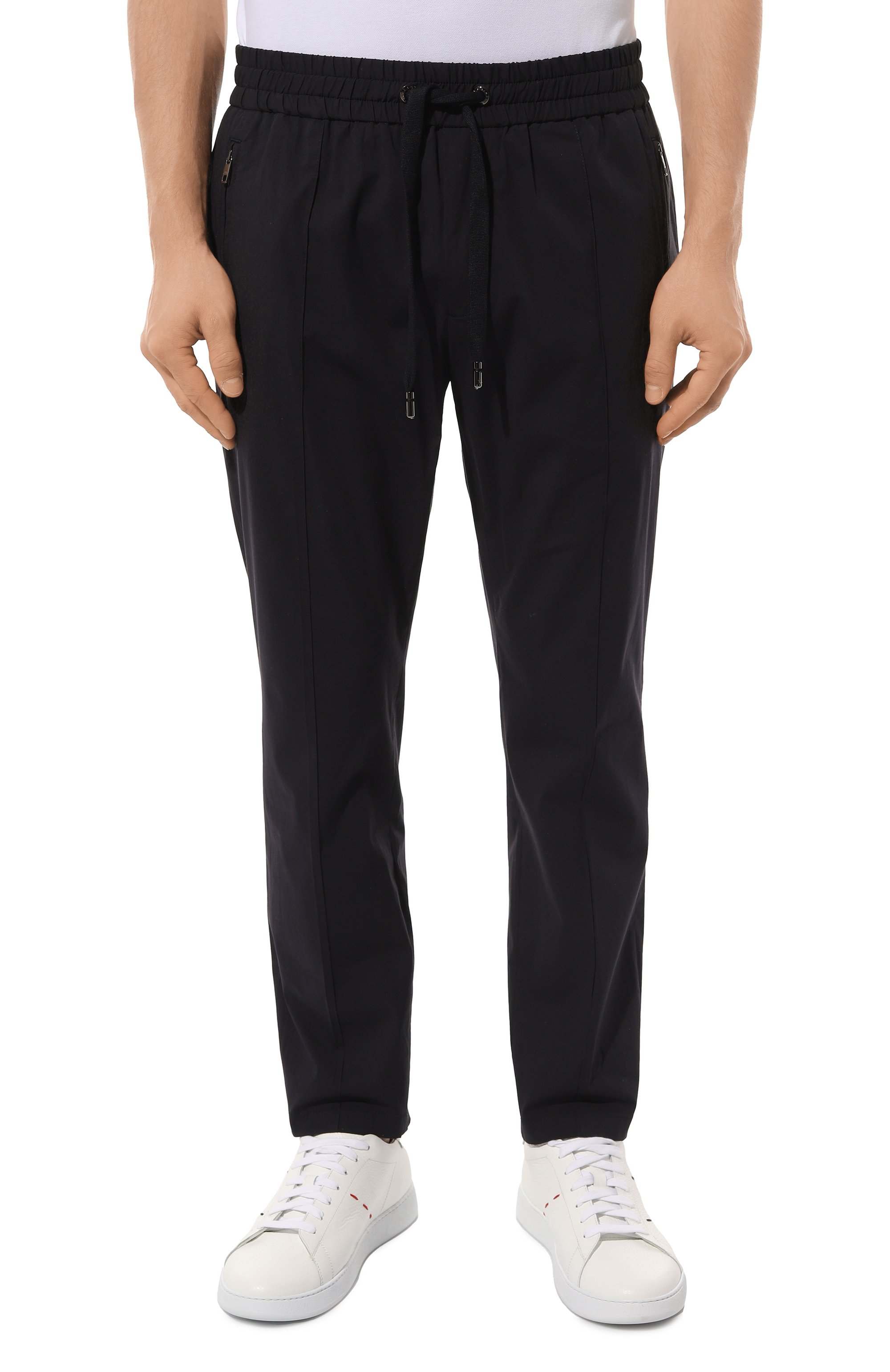 Хлопковые брюки DOLCE & GABBANA темно-синего цвета по цене 98950 руб., арт. GYACET/FUEAJ, фото 3 Хлопковые брюки DOLCE & GABBANA, арт. GYACET/FUEAJ, фото 3