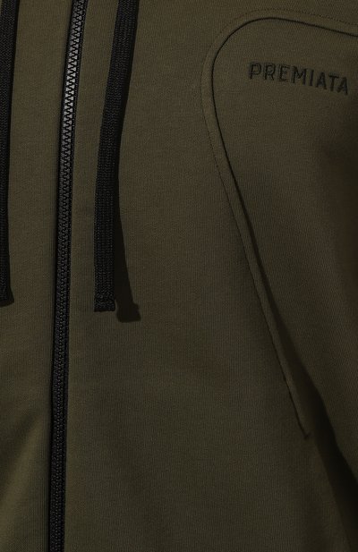 Хлопковая толстовка PREMIATA хаки цвета по цене 27400 руб., арт. PR462, фото 5 Хлопковая толстовка PREMIATA, арт. PR462, фото 5