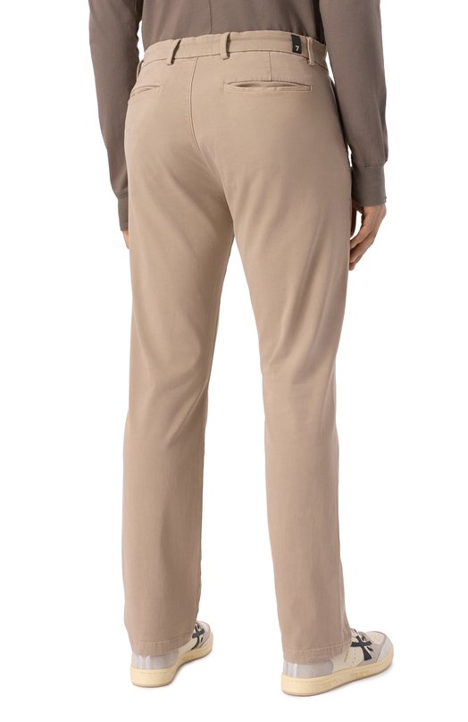 Хлопковые брюки 7 For All Mankind 7TSU3T49 Бежевый  7TSU3T49 Фото 4