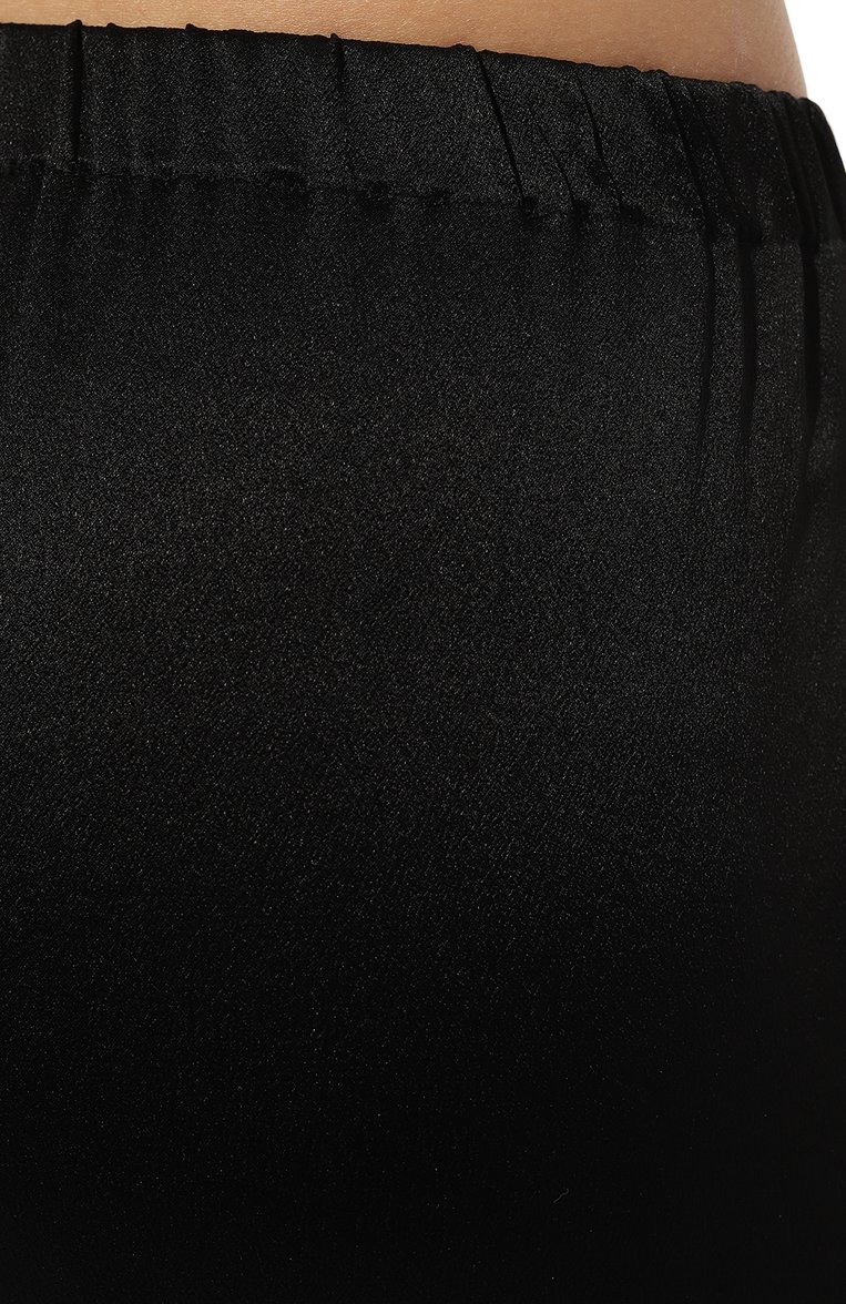 Женские брюки ANTONELLI FIRENZE черного цвета, арт. G8277L/794 | Фото 5 (Силуэт Ж (брюки и джинсы): Широкие; Материал внешний: Шелк, Синтетический материал; Длина (брюки, джинсы): Стандартные; Женское Кросс-КТ: Брюки-одежда; Материал сплава: Проставлено; Драгоценные камни: Проставлено; Стили: Минимализм)