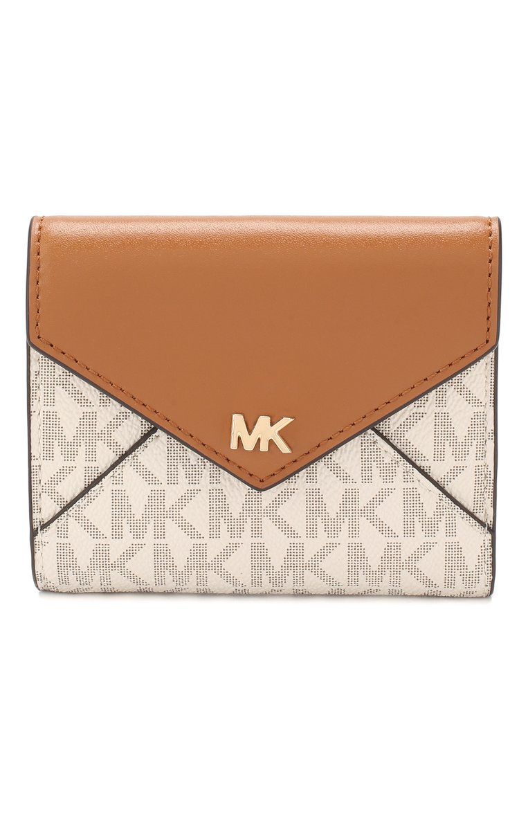 Женские портмоне MICHAEL MICHAEL KORS бежевого цвета, арт. 34F9GF6E6B | Фото 1 (Материал: Текстиль, Пластик; Материал сплава: Проставлено, Проверено; Нос: Не проставлено; Статус проверки: Проверено, Проверена категория; Кросс-КТ: другое)