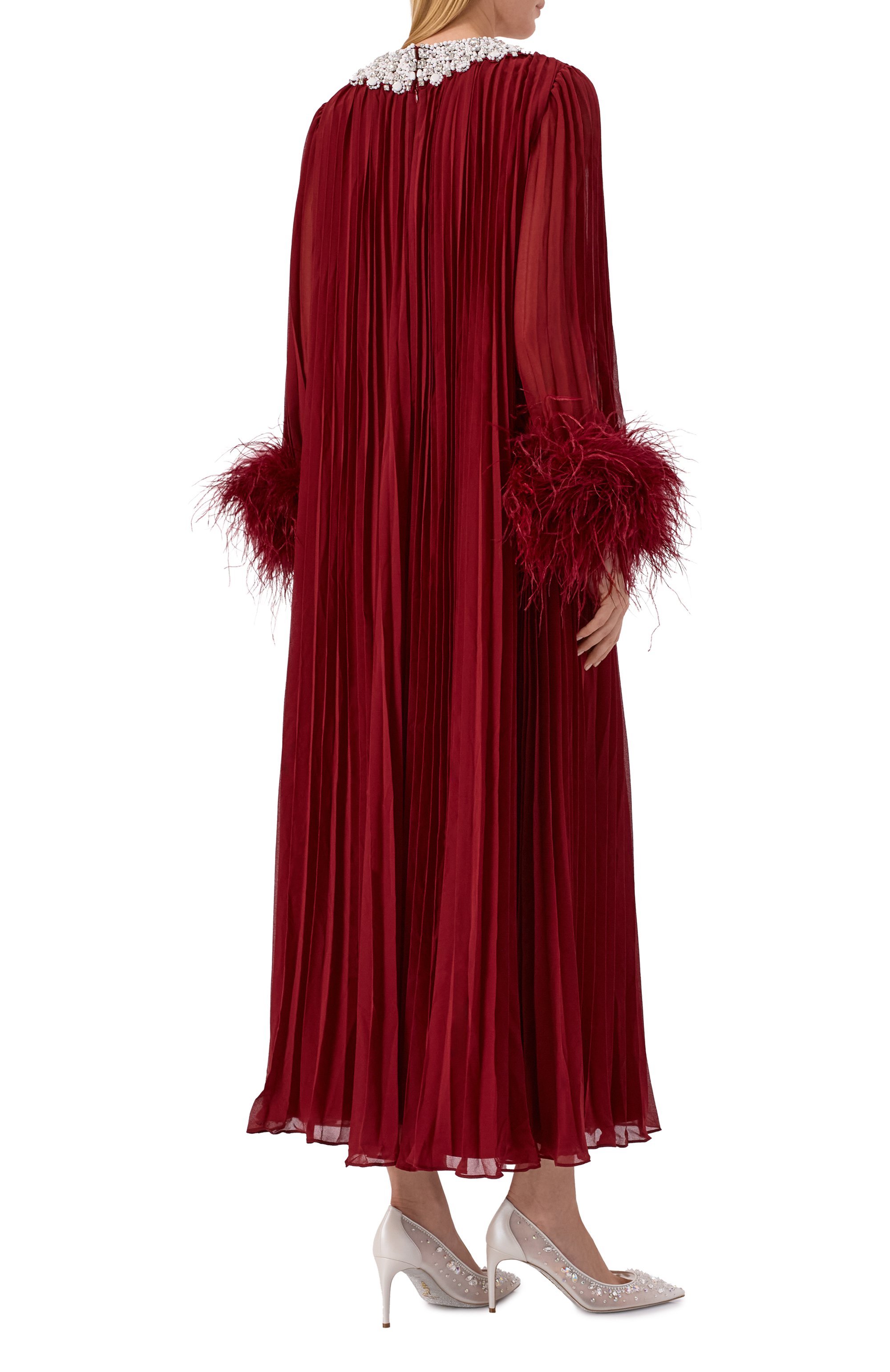 Платье с отделко й перьями SELF-PORTRAIT, арт. SC25-032M-BU, фото 3