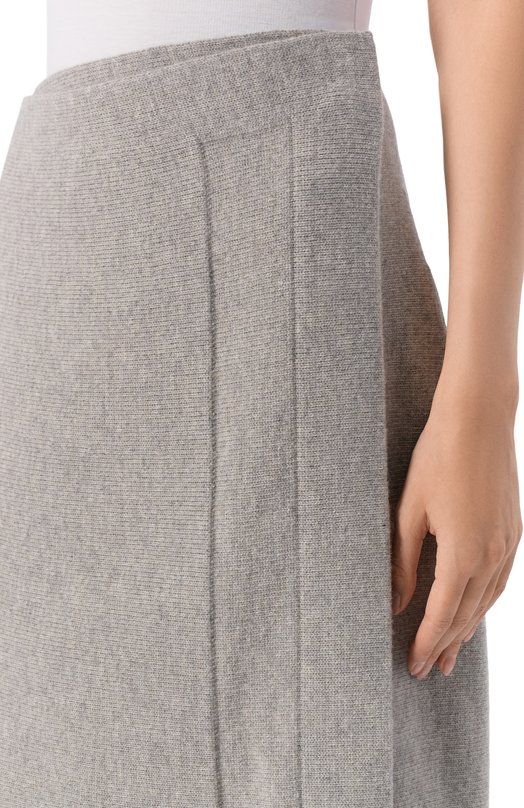 Юбка из шерсти и хлопка Jil Sander J02MA0310/J14804 Серый  J02MA0310/J14804 Фото 5