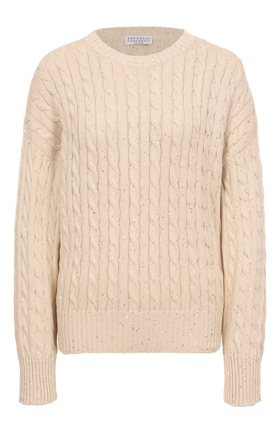 Женский хлопковый свитер BRUNELLO CUCINELLI, арт. MDV797410