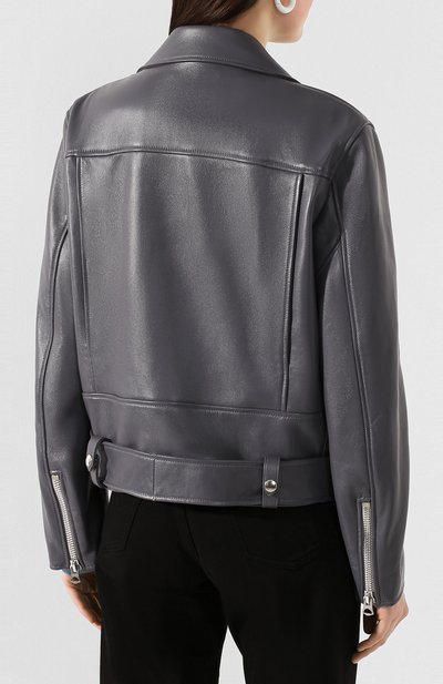 Кожаная куртка ACNE STUDIOS серого цвета по цене 219000 руб., арт. A70011/W, фото 4 Кожаная куртка ACNE STUDIOS, арт. A70011/W, фото 4