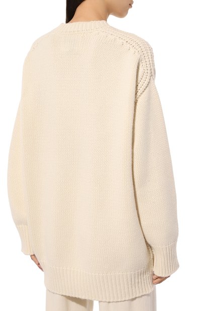Кашемировый свитер SASUPHI кремового цвета по цене 227000 руб., арт. W24602/WS, фото 4 Кашемировый свитер SASUPHI, арт. W24602/WS, фото 4
