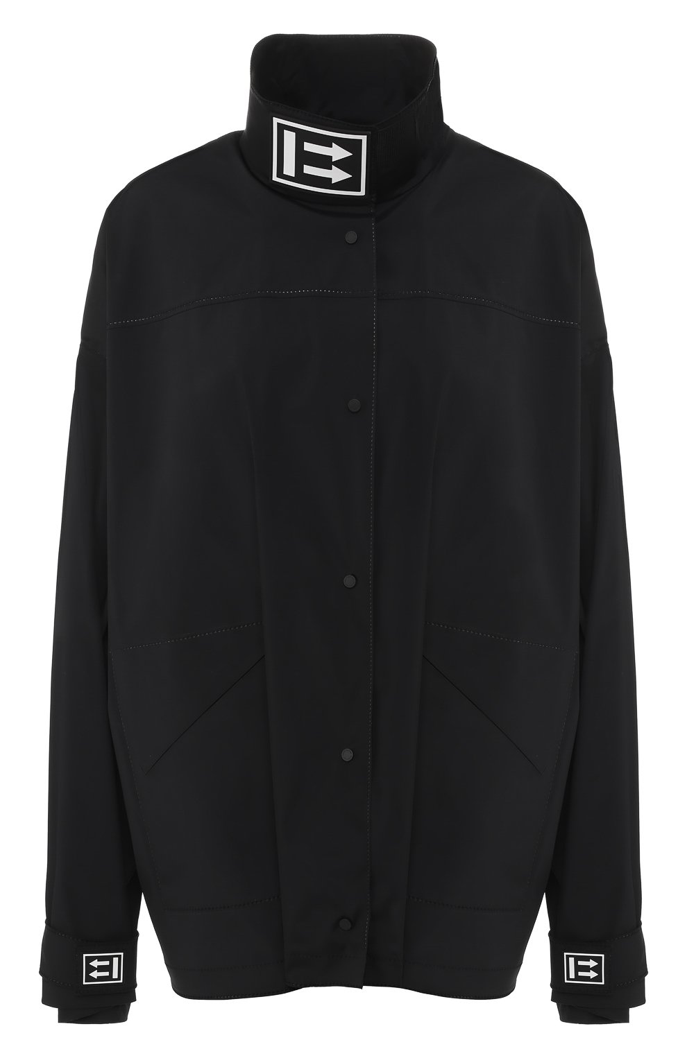 Куртка с воротником-стойкой OFF-WHITE черно-белого цвета по цене 78950 руб., арт. 0WEA156R19A390621001, фото 1 Куртка с воротником-стойкой OFF-WHITE, арт. 0WEA156R19A390621001, фото 1