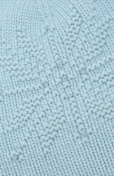 Кашемировая шапка LORO PIANA голубого цвета по цене 75500 руб., арт. FAF4951, фото 3 Кашемировая шапка LORO PIANA, арт. FAF4951, фото 3