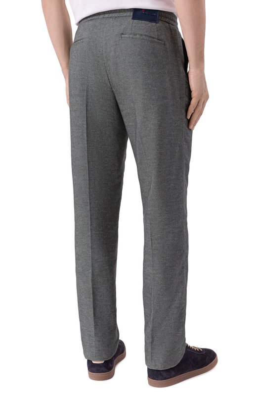 Брюки из хлопка и шерсти Kiton UPLACRK0131H02 Серый  UPLACRK0131H02 Фото 4