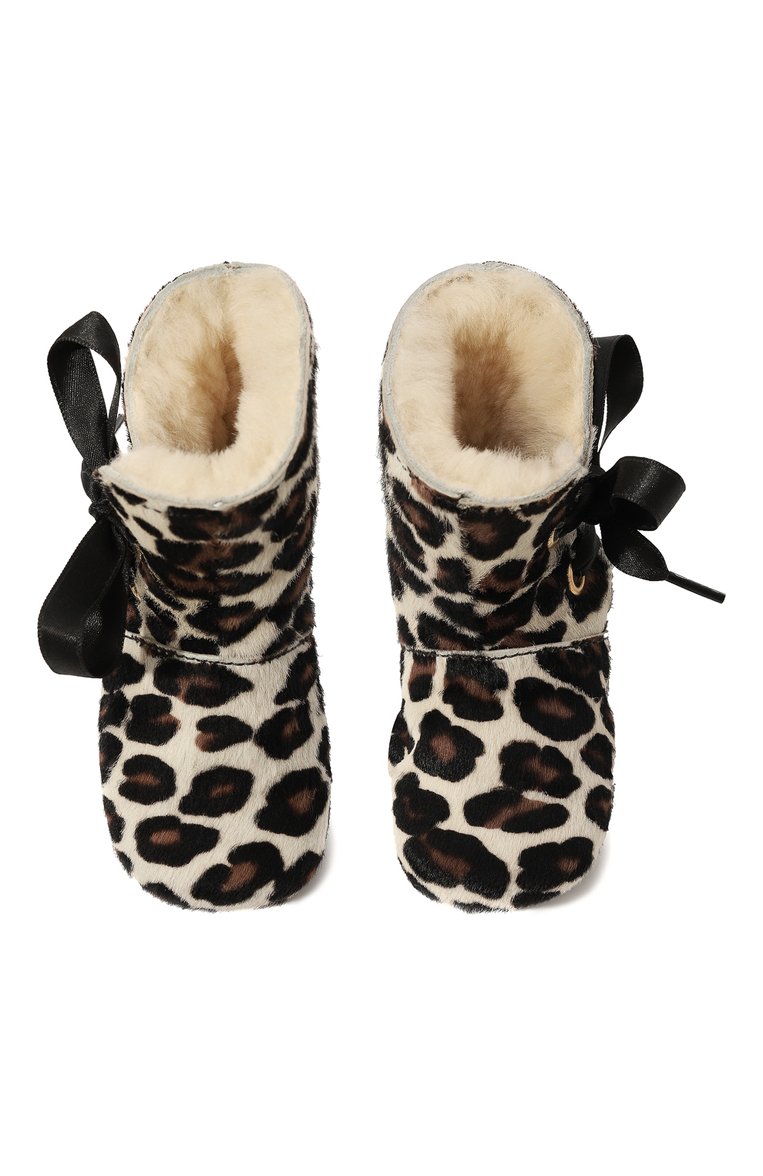 Кожаные пинетки с внутренней отделкой из овчины TOD’S, арт. UXB00G0I360EYB, фото 4
