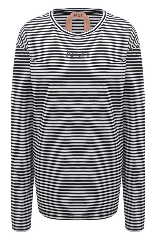 

Хлопковый лонгслив N21, Чёрно-белый