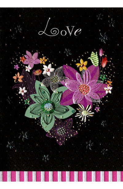 Открытка цветочное сердце TURNOWSKY, арт. MO5694K1-3