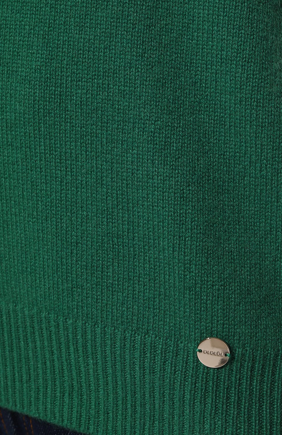 Кашемировый пуловер OLOLOL зеленого цвета по цене 54000 руб., арт. OLKN014/500/W23, фото 5 Кашемировый пуловер OLOLOL, арт. OLKN014/500/W23, фото 5