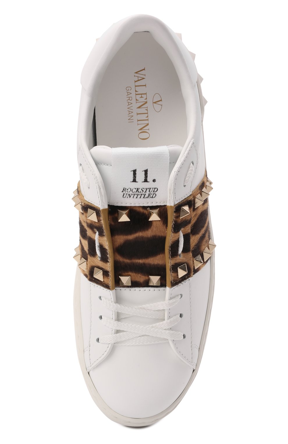 Кожаные кеды rockstud untitled VALENTINO, арт. WW2S0A01/SCM, фото 5