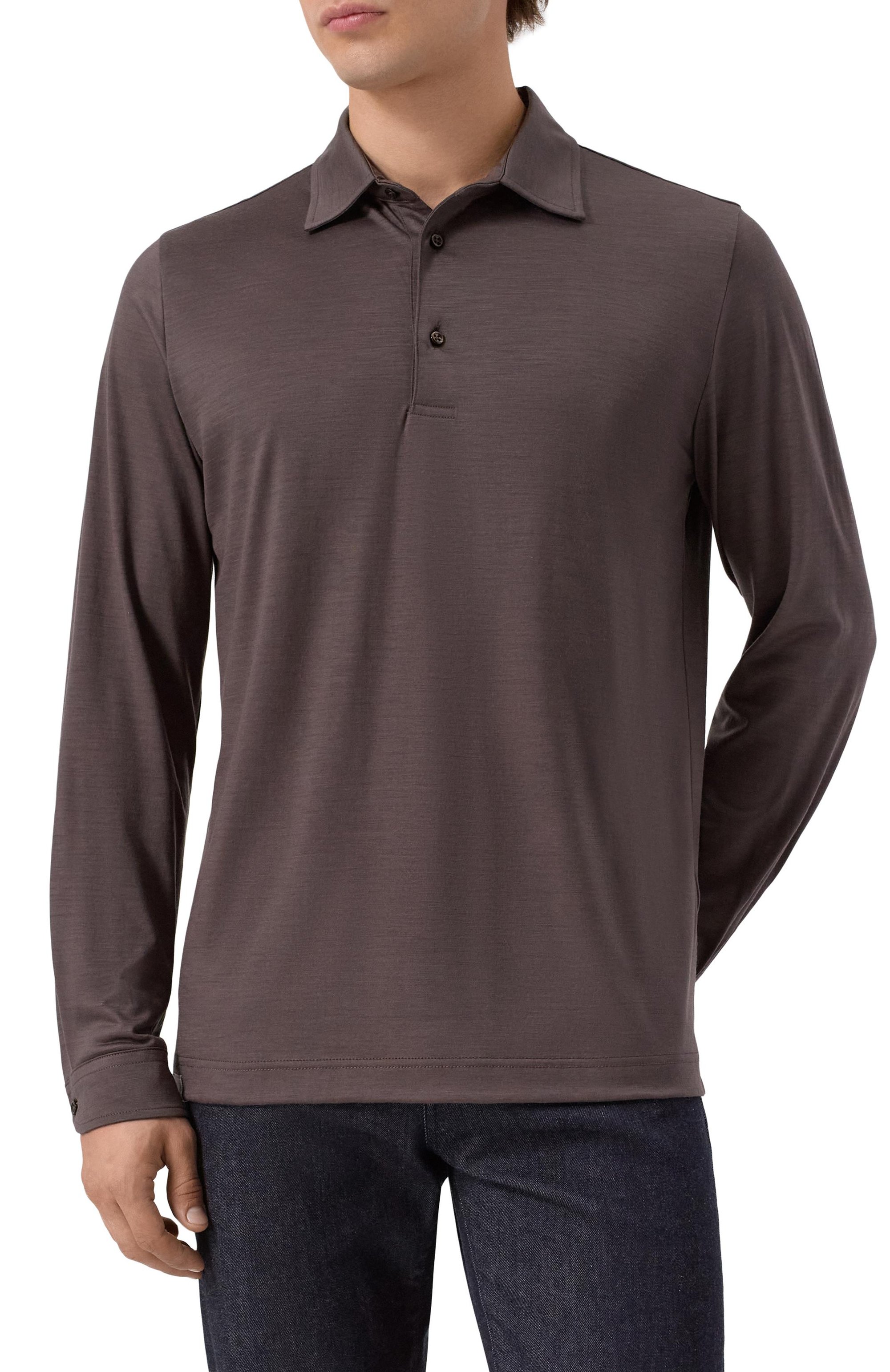 Шерстяное поло CAPOBIANCO темно-коричневого цвета по цене 52800 руб., арт. 19M611.JE00./60, фото 3 Шерстяное поло CAPOBIANCO, арт. 19M611.JE00./60, фото 3