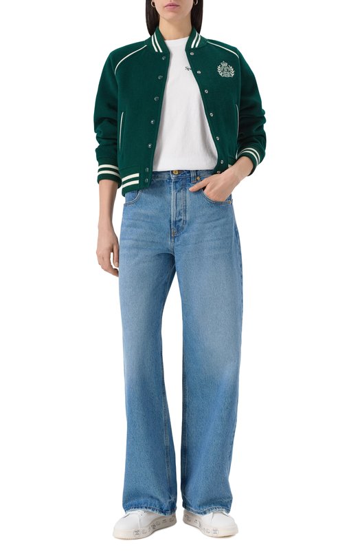 Хлопковая футболка Sporty and Rich T0043606300WH01 Белый  T0043606300WH01 Фото 2