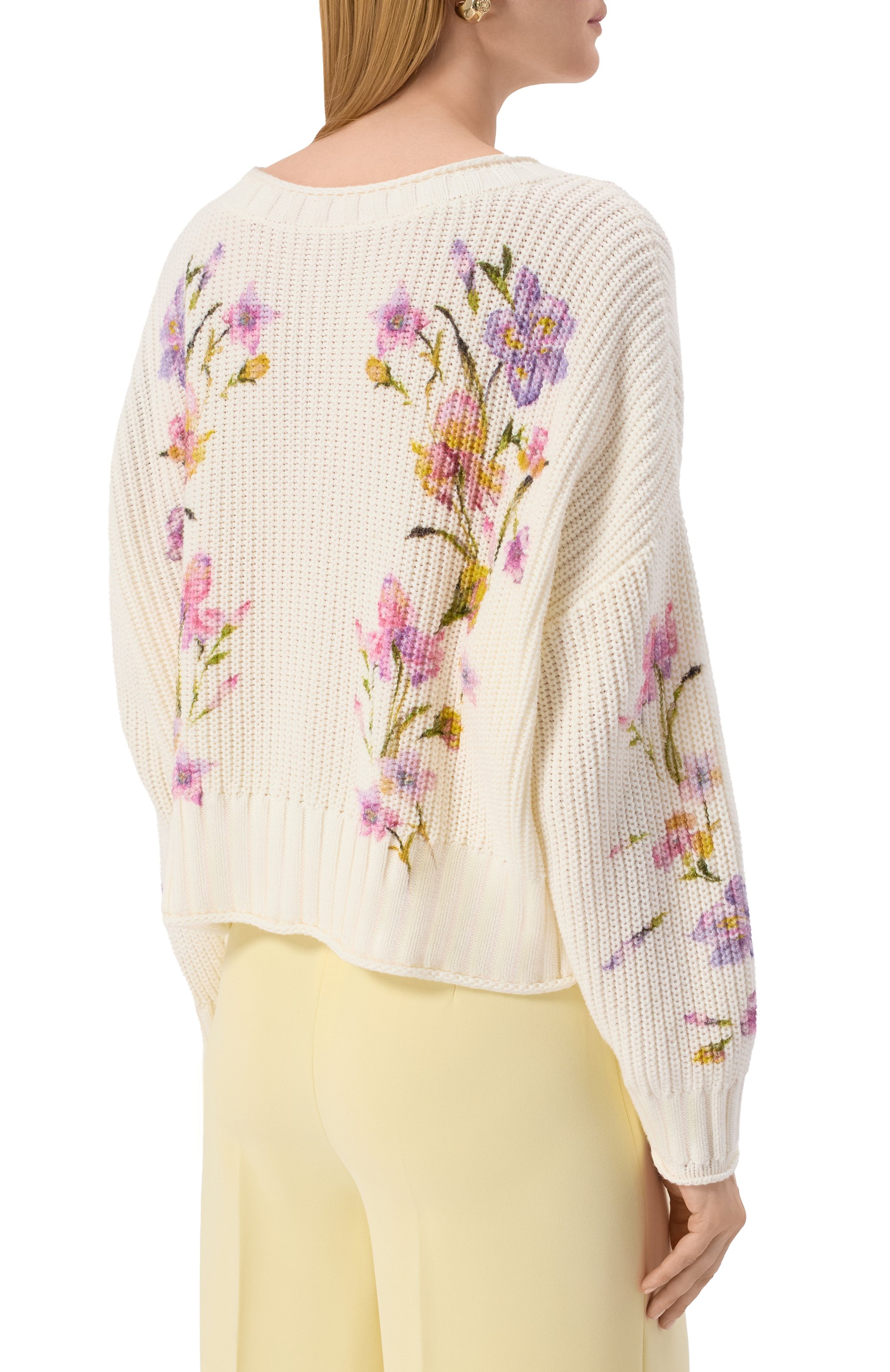 Хлопковый кардиган TWINSET кремового цвета по цене 32600 руб., арт. 251TP3641, фото 4 Хлопковый кардиган TWINSET, арт. 251TP3641, фото 4