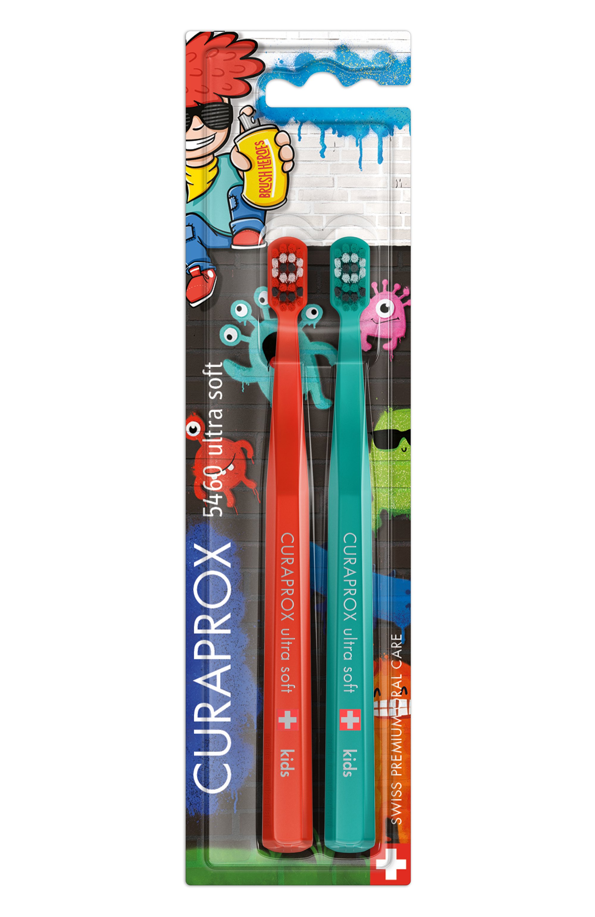 Набор зубных щеток cs kids duo graffiti edition 2023 (2 шт.) CURAPROX, арт. 7612412431100, фото 1