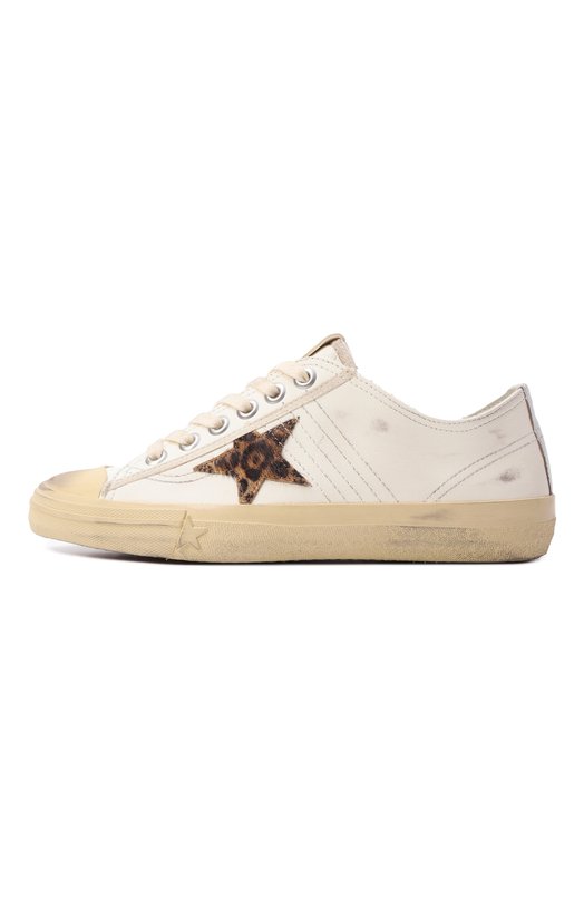 Кожаные кеды V-Star LTD Golden Goose Deluxe Brand GWF00129.F005031 Кремовый  GWF00129.F005031 Фото 4