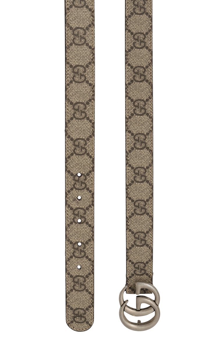 Детский ремень GUCCI бежевого цвета, арт. 432707/2ZG0G | Фото 2 (Материал: Текстиль, Синтетический материал, Пластик; Нос: Не проставлено; Материал сплава: Проставлено)