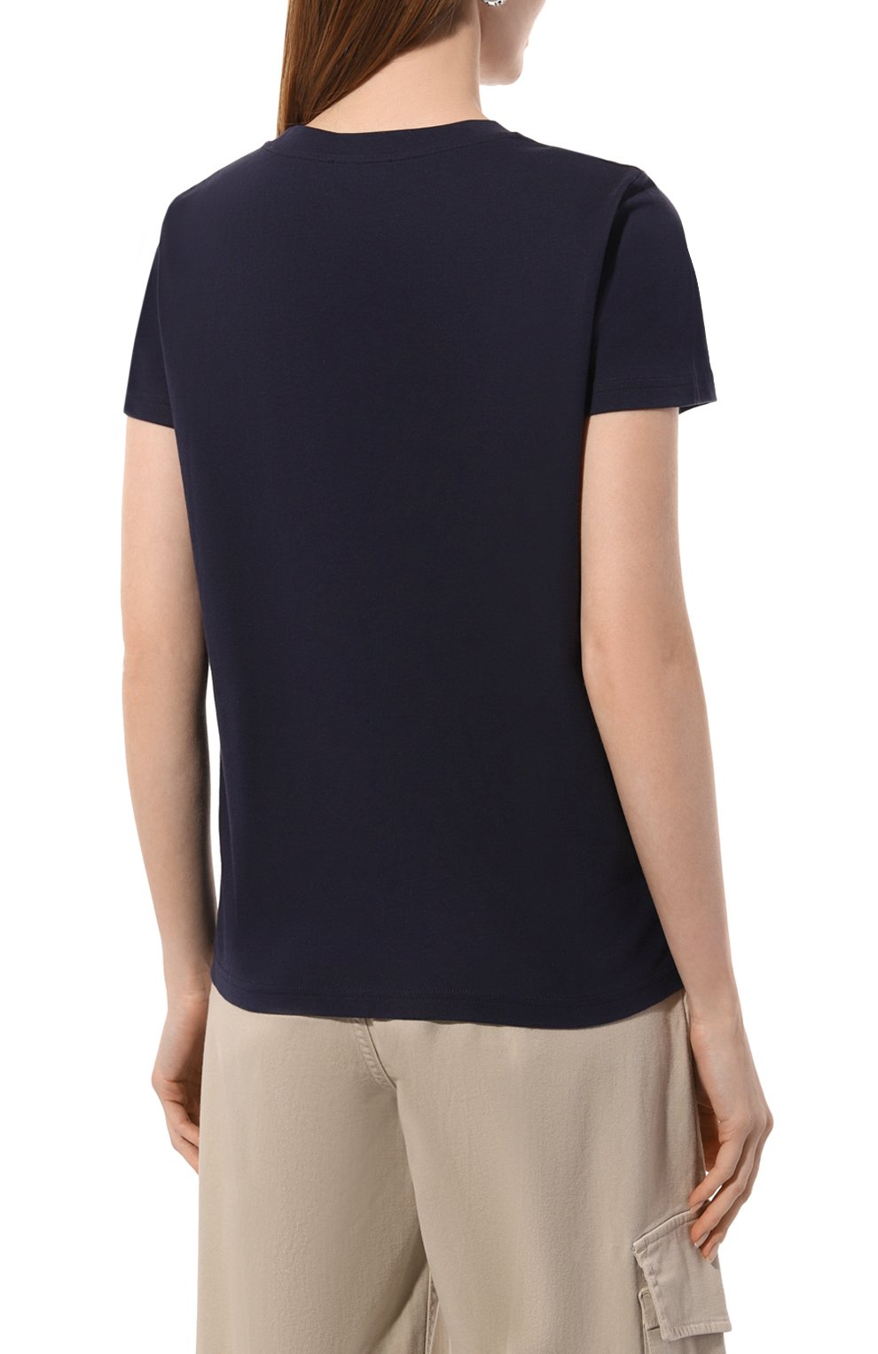 Хлопковая футболка A.P.C. темно-синего цвета по цене 9990 руб., арт. C0FBT-F26012, фото 4 Хлопковая футболка A.P.C., арт. C0FBT-F26012, фото 4