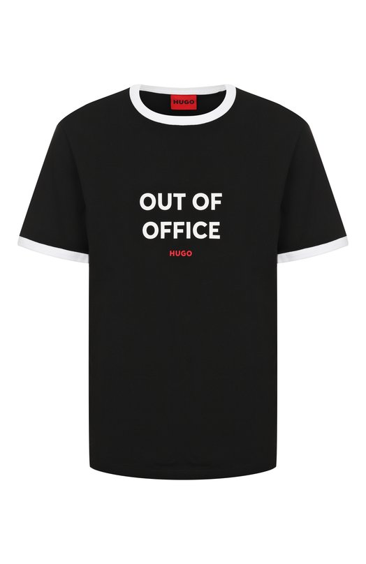 Хлопковая футболка HUGO 50556545 Чёрный 50556545