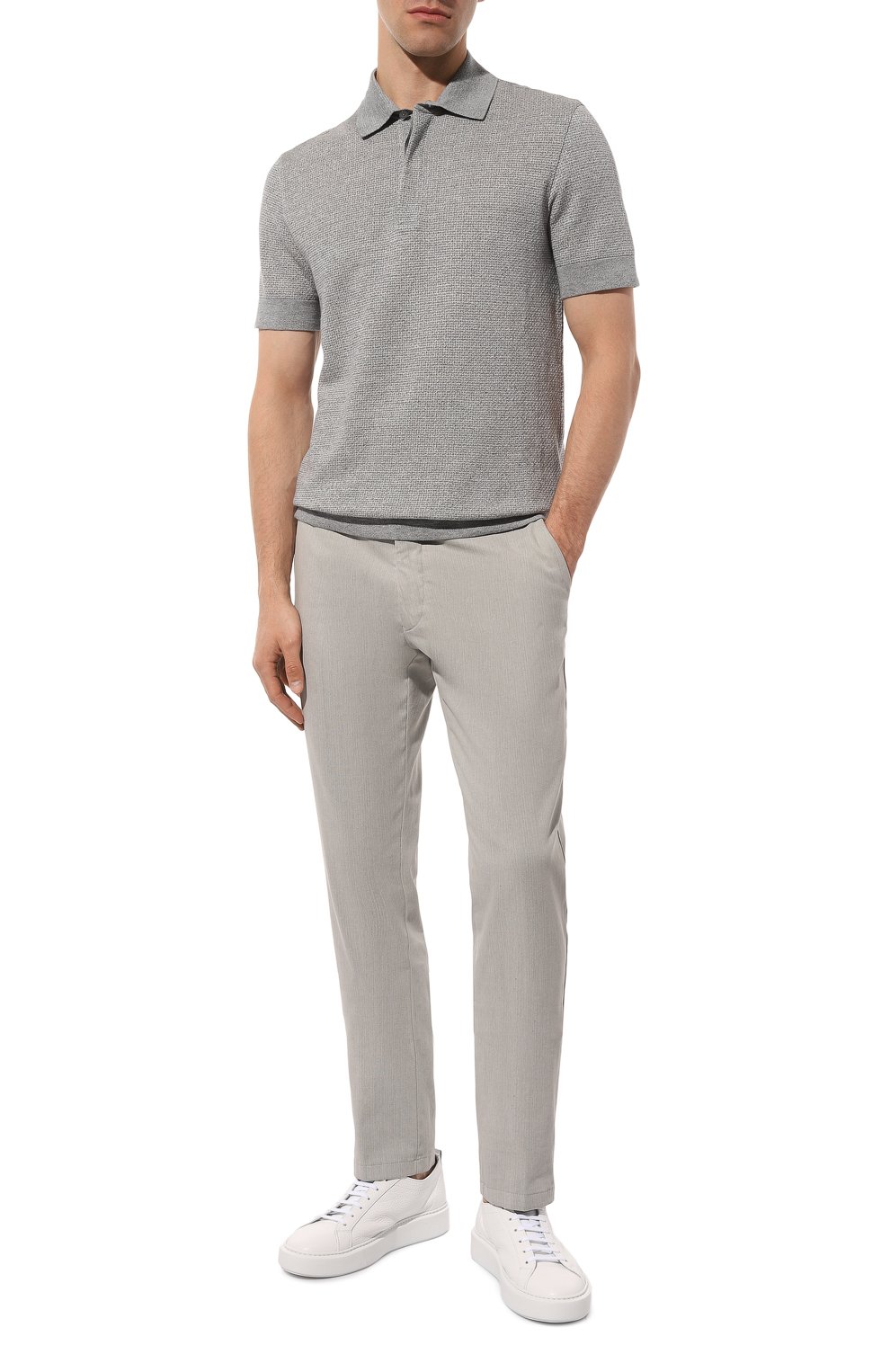 Поло из хлопка и льна ZEGNA, арт. UD372A7/D727, фото 2