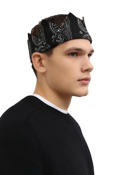Хлопковая повязка на голову GIVENCHY черного цвета по цене 36650 руб., арт. BPZ03DP0DT, фото 2 Хлопковая повязка на голову GIVENCHY, арт. BPZ03DP0DT, фото 2
