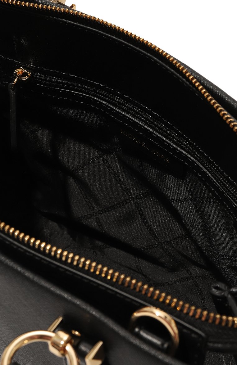 Женская сумка marilyn medium MICHAEL MICHAEL KORS черного цвета, арт. 30S2G6AS2L | Фото 5 (Материал: Натуральная кожа; Ремень/цепочка: На ремешке; Размер: medium; Сумки-технические: Сумки top-handle; Материал сплава: Проставлено; Драгоценные камни: Проставлено)